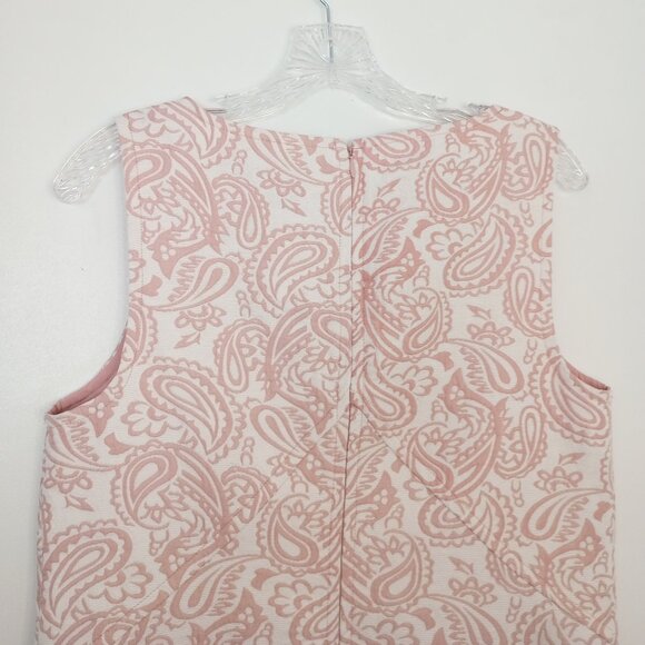 Victoria Beckham for Target Pink & Cream Paisley Jacquard Shift Dress - Picture 6 of 11
